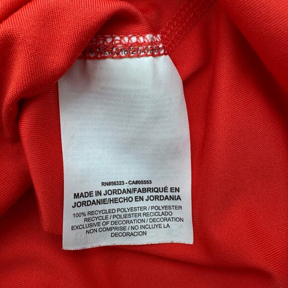 Nike One Classic Women's Dri-FIT Short-Sleeve Top SIZE L in CORAL color - Picture 6 of 14